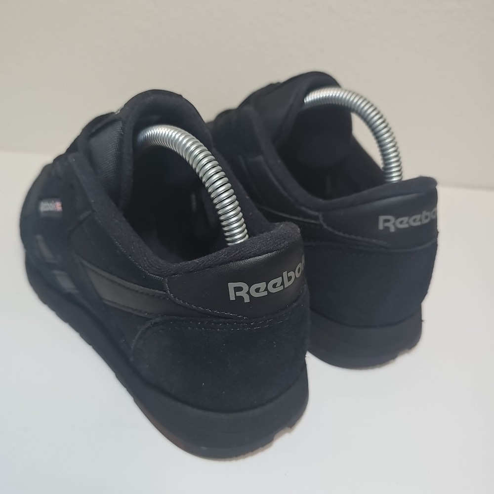 Reebok Classic Shoes Suede Nylon All Black Men's Size 7 EU39 Casual Sneaker - Picture 6 of 9